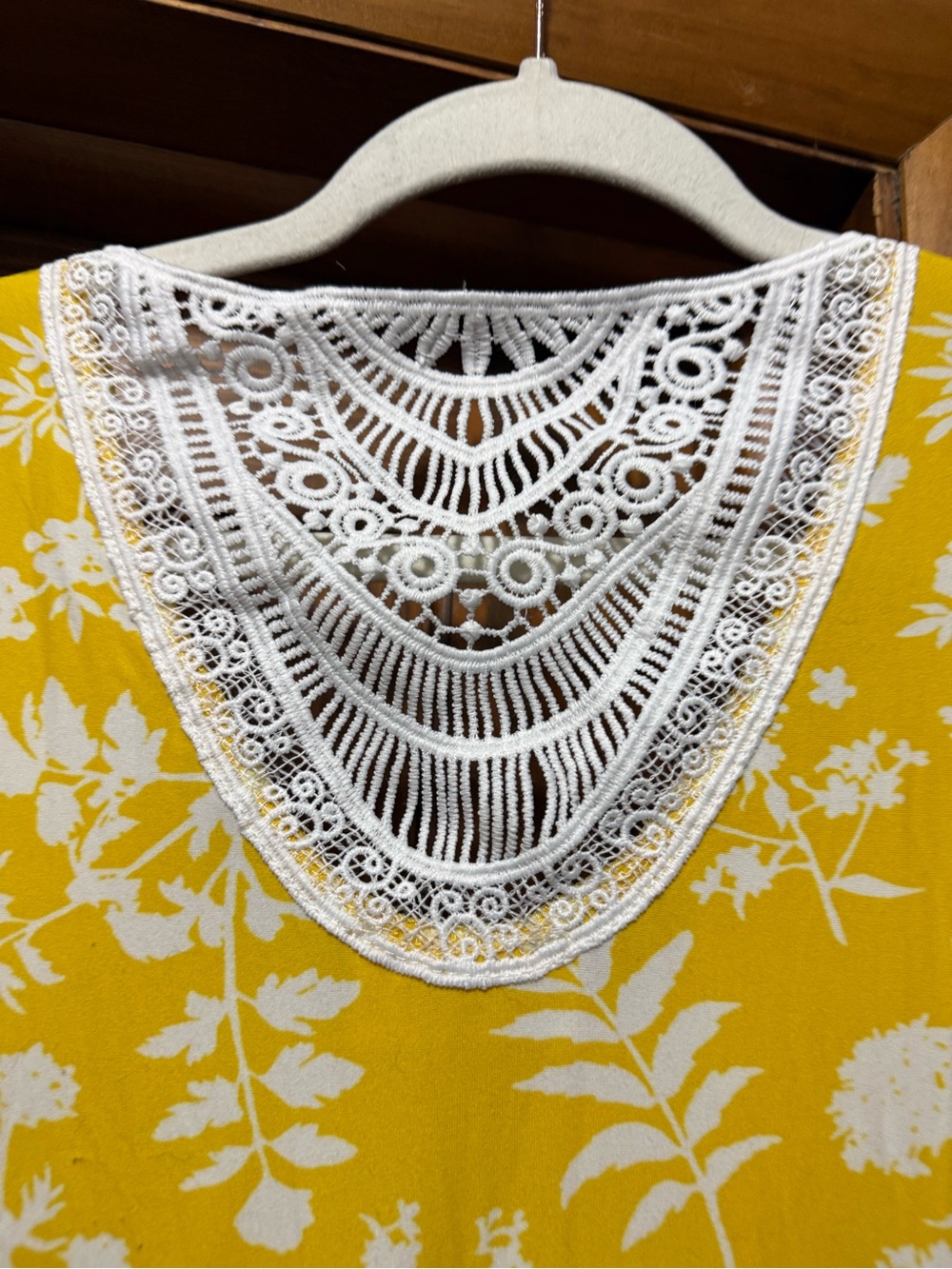 Bobbie Brooks Yellow Floral Lace-Back Midi Dress - Picture 8 of 8